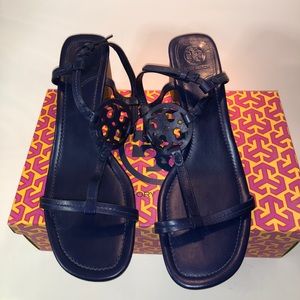 Tory Burch Miller Leather Sandal with Heel